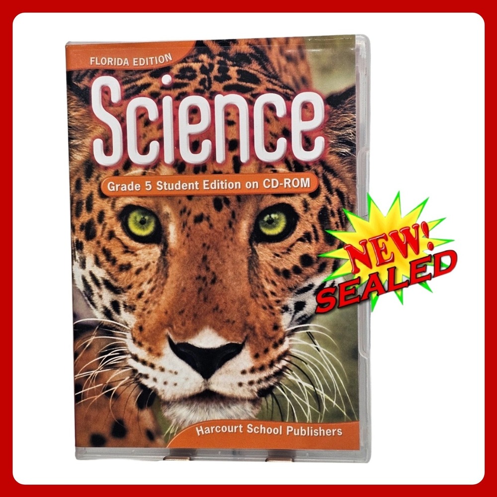 Science Grade 5 Student Edition Harcourt School Publishers CD-ROM NEW 0153429720